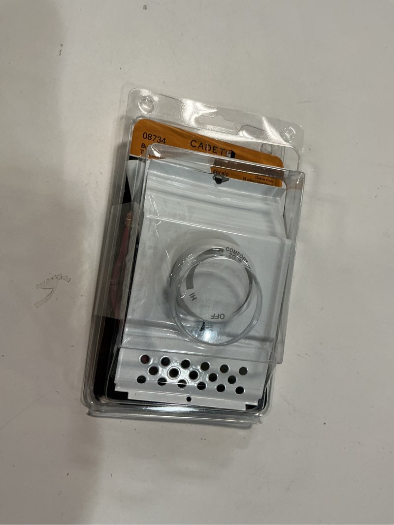 Condition photo showing As Is for Cadet 8734 White Double Pole Built in Baseboard Thermostat