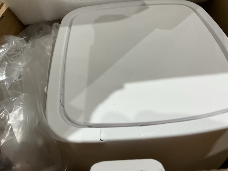 Condition photo showing As Is for gourmia 8 qt air fryer, 8 presets with digital display, fryforce 360° technology, easy view window & interior light, dishwasher safe basket, white