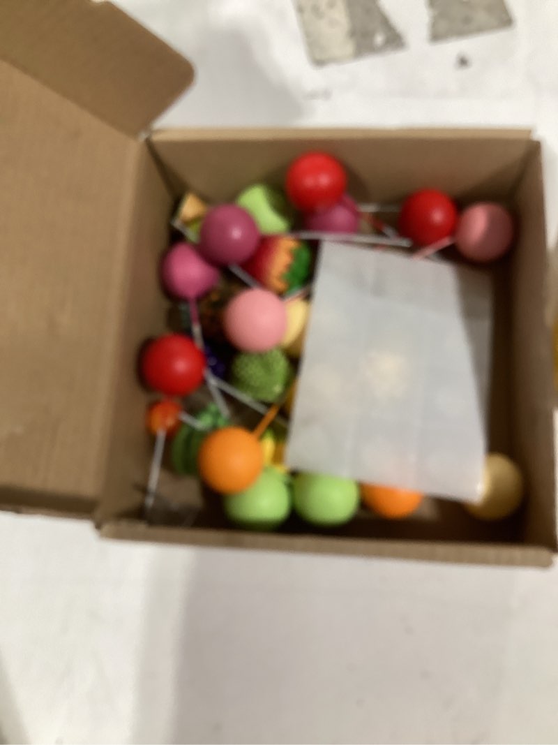 Condition photo showing Good Condition for cheereveal fruit theme cake figures decorations - watermelon strawberry pineapple ball cake toppers figurines for dessert, fruit theme birthday baby shower party supplies