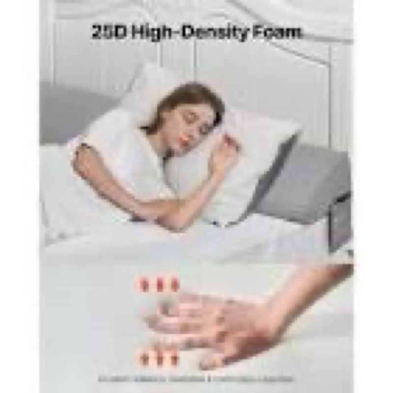 king size bed wedge pillow for headboard & mattress gap filler (0-8"), 76"×9.8"×5.9" memory foam wedge to close gap between headboard and mattress, dark grey