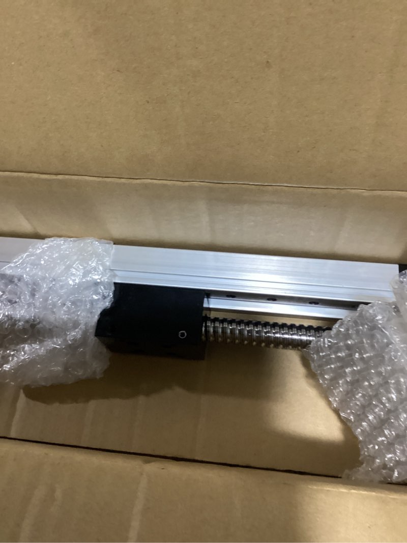 Condition photo showing Good Condition for manual linear stage 12 inch 300mm sliding table linear slide guide rail ballscrew 1605 xy axis positioning table translation displacement station with w/handwheel ruler and base for 3d printer 12 inch / 300mm with handwheel 1