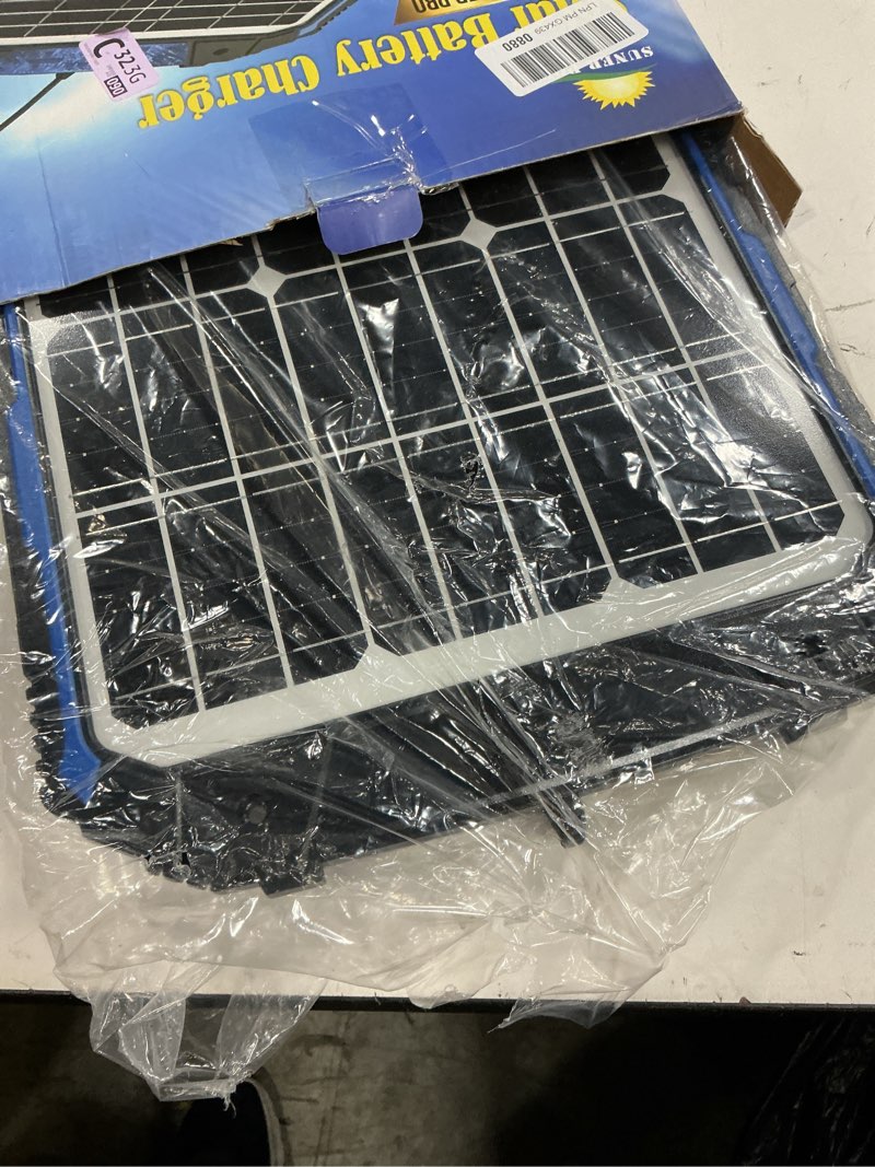 Condition photo showing New/Like New for suner power 20w 12v solar battery trickle charger & maintainer pro, built-in intelligent mppt controller, waterproof 12 volt 20 watt solar panel charging kits for car marine rv trailer boat automotive