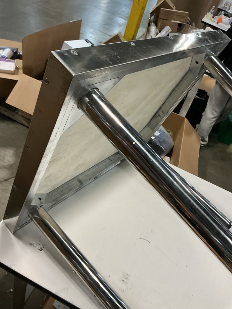 Condition photo showing As Is for stainless steel table for prep & work with undershelf 18 x 24 inches nsf metal commercial kitchen prep table with adjustable under shelf worktable for restaurant home outdoor table 18"x24"