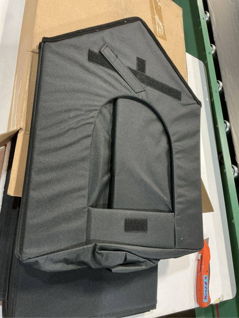 Condition photo showing item condition for Rest-Eazzzy Cat House for Outdoor Cats, Weatherproof and Insulated Feral Cat House with Mat and Canopy, Easy to Put Together, Selfwarming Cat Shelter for Winter(13 * 13 * 14" Black with Support) black waterproof house-S