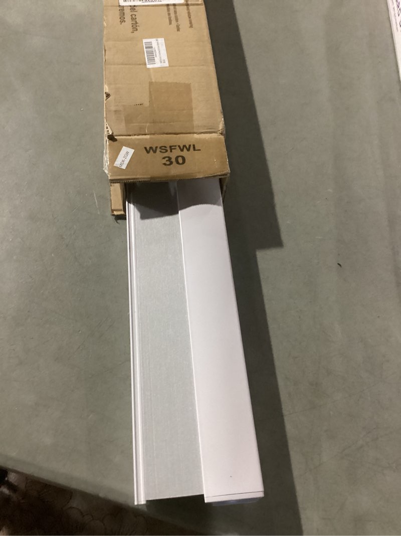 Condition photo showing As Is for seeye no drill cordless cellular shades, blackout honeycomb blinds for indoor window,thermal insulated noise reduction, easy install for bedroom, living room, office, white (30" w x 64" h) white-blackout 30"w x 64"h