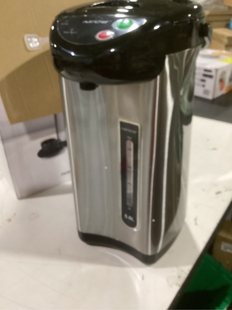 Condition photo showing Good Condition for NutriChef 5.2 Qt Electric Water Kettle, Portable, Quick Heating, 5 Liter Digital Kettle with 5 Temperature Settings, Safety Lock, Stainless Steel, 3 Dispensing Options, 8.46" x 11.2" x 16.5" 5.3 Quarts