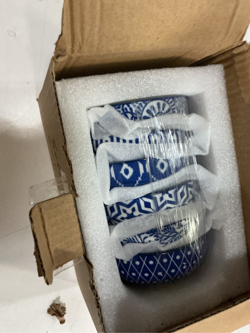 Condition photo showing Good Condition for selamica ceramic mini dipping bowls 3 inch soy sauce dish set, 2.7 oz small dip bowl for side dish, appetizers, sushi, bbq, set of 6, vintage blue vintage blue round