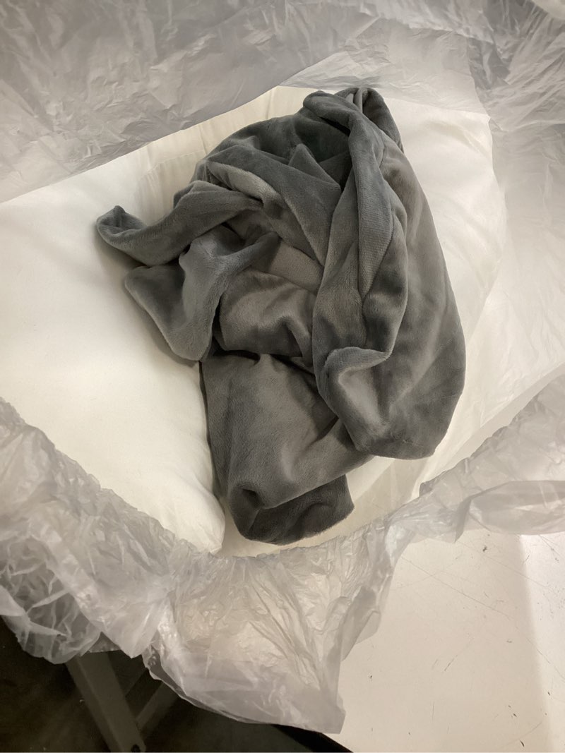 Condition photo showing Good Condition for queen rose reading pillow, gaming pillow for lap, sitting in bed or sofa, extra arm rest for reading, playing or crocheting, soft velvet grey soft grey