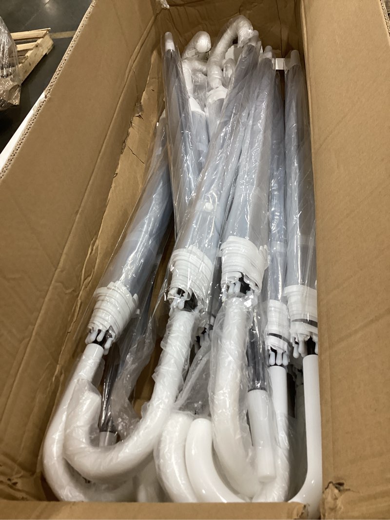 Condition photo showing Good Condition for 14 pack clear bubble umbrellas wedding bulk, 47" transparent large dome canopy windproof umbrellas, firm and durable for wedding guests photography, golf outdoor