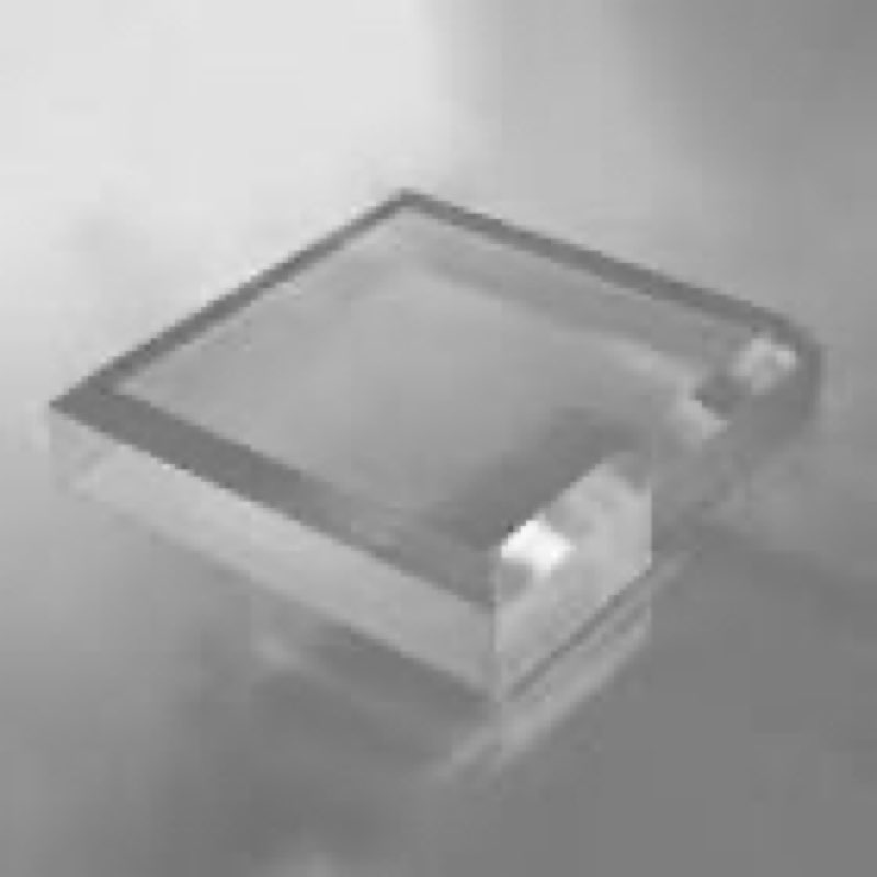 ciaoher 2in thickness beveled solid acrylic display block clear polished pedestal stand riser solid 
