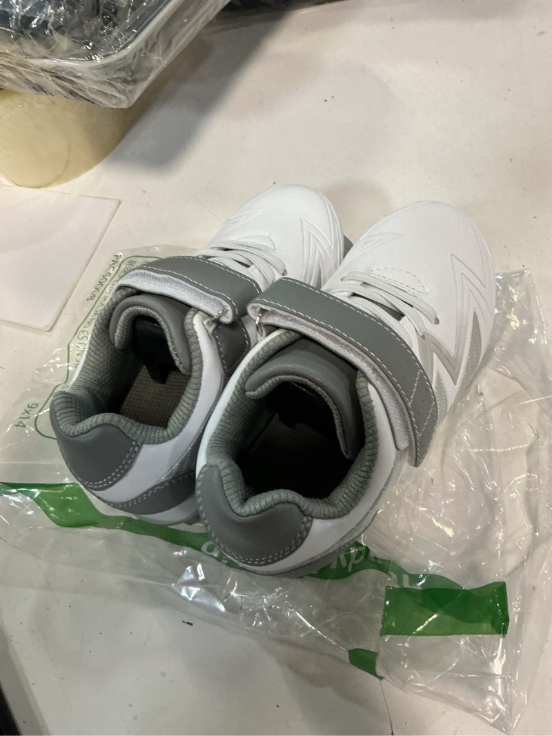 Condition photo showing Good Condition for baseball cleats for kids - unisex-child rubber molded softball cleat - boys girls outdoor athletic shoes 11 little kid grey