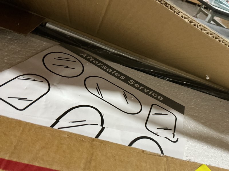 Condition photo showing As Is for Full Length Mirror, Standing Large Floor Mirror with Aluminum Frame for Bedroom, Living Room, Bathroom(Black) Matte Black 56"L x 15"W