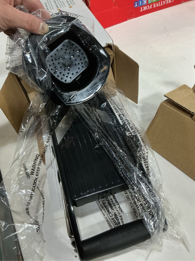 Condition photo showing As Is for cuisinart v-blade mandoline, one size, black & stainless