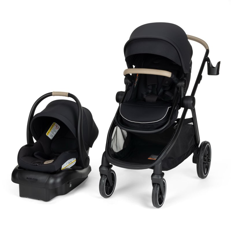 maxi-cosi zelia pro 5-in-1 travel system with mico pro infant car seat, baby stroller combo