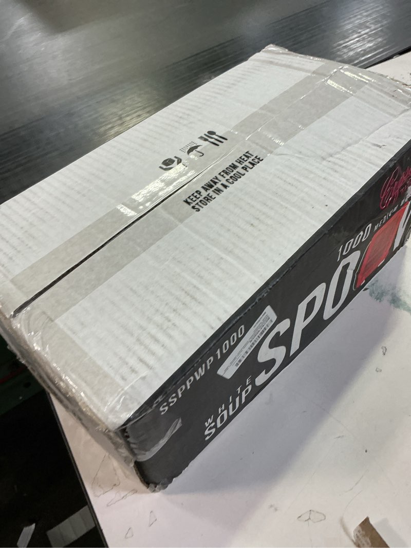 Condition photo showing New/Like New for Plasticpro Cutlery Plastic Soup Spoons Medium Weight Disposable Silverware (White,1000 Soup Spoons)