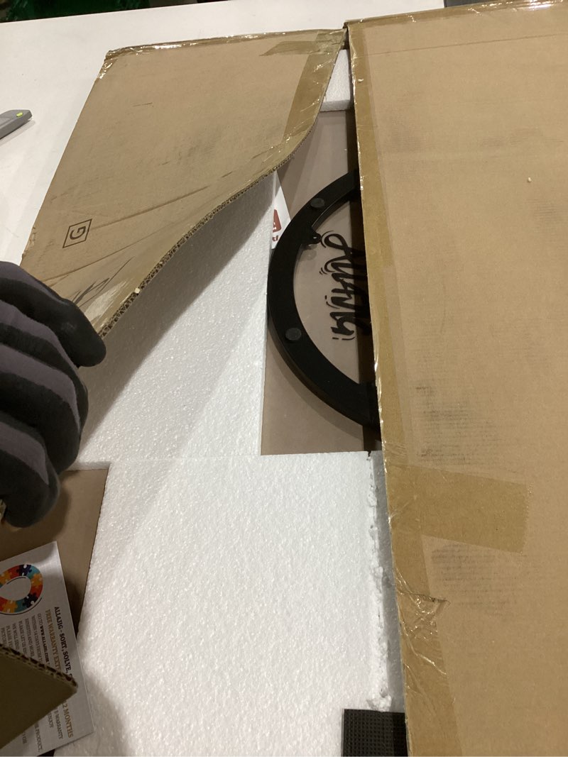 Condition photo showing As Is for ALL4JIG 1500 Pieces Rotating Puzzle Board with 4 Drawers and Cover,25"x34" Portable Wooden Jigsaw Puzzle Table for Adults,Lazy Susan Spinning Puzzle Boards Birthday Gift for mom Medium-1500pcs