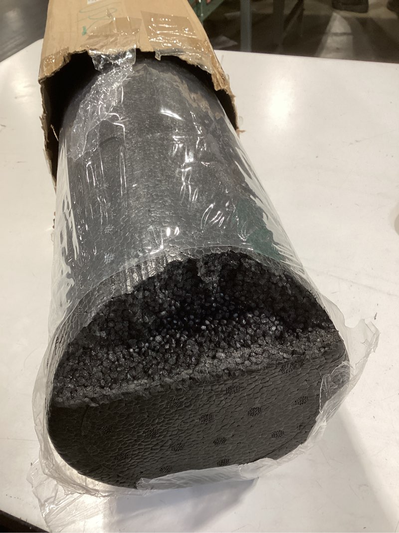 Condition photo showing As Is for ProsourceFit High Density Foam Rollers Long, Firm Full Body Athletic Massage Tool for Back Stretching, Yoga, Pilates, Post Workout Muscle Recuperation Black 36"H x 6"D