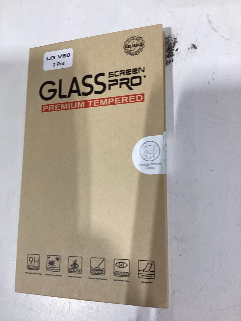 Condition photo showing New/Like New for 2 Pack Screen Protector for LG V60, Tempered Glass Film 9H Hardness Scratch Resistant High Definition