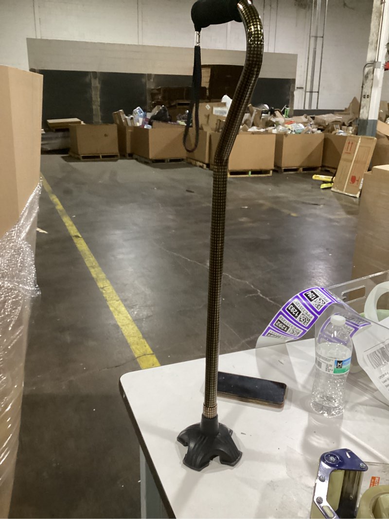 NOVA Medical Products NOVA Sugarcane, Walking Cane with Quad Tip and Carrying Strap, Stand Alone Can