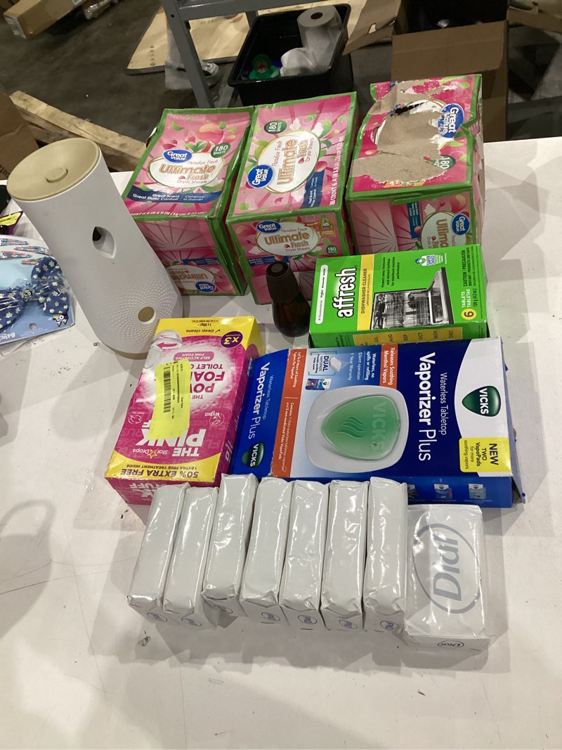 Condition photo showing As Is for assorted lot of cleaning supplies 