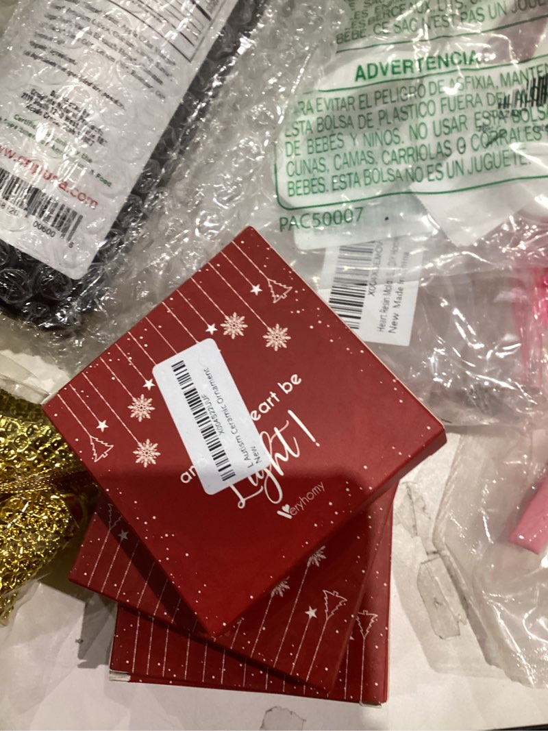 Condition photo showing New/Like New for Autism Christmas Ornaments 2025-2-Side Printed Ceramic Autism Awareness Ornament for Autistic Kids, Adults - Puzzle Piece Bow Gifts for Parents, Teachers, Therapists, Social Workers