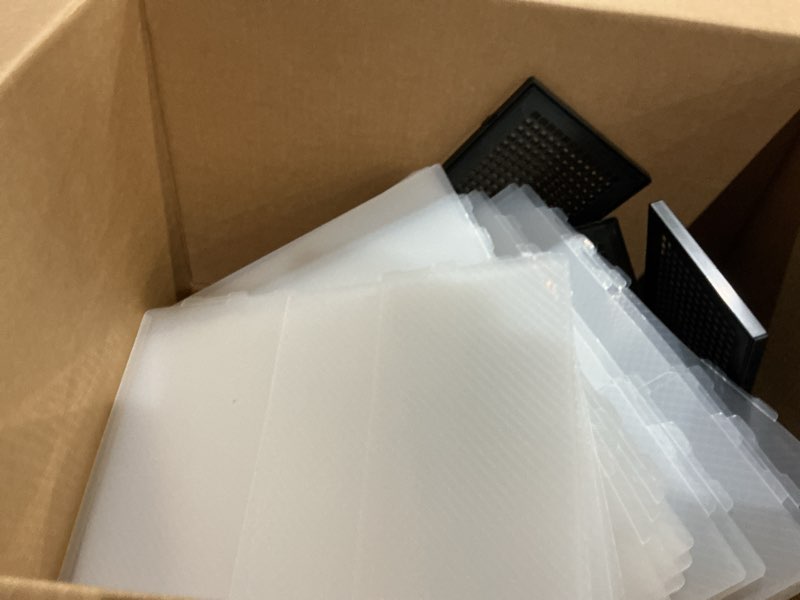 Condition photo showing As Is for kuject xxl size shoe storage organizer boxes, clear plastic, stackable, 12 pack, shoe rack and stand replacement, tennis containers