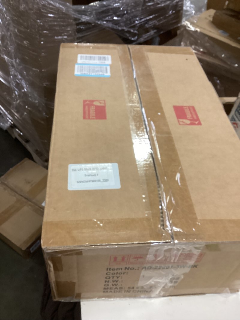 Condition photo showing New/Like New for Bathroom Light Fixtures, 3-Light Black and Gold Vanity Lights Over Mirror, Farmhouse Wall Sconce Lighting with Clear Glass and Honeycomb Metal Shade, AD-22001-3W-BK