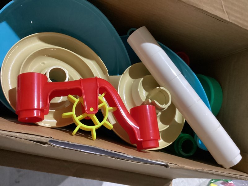 Condition photo showing New/Like New for JOYIN 236Pcs Glowing Marble Run with Motorized Elevator- Construction Building Blocks Toys with 30 Glow in The Dark Plastic Marbles, STEM Toy for Boys and Girls, Birthday Gift, Easter Basket Stuffers