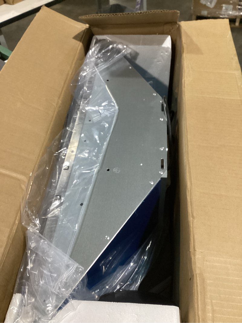 Condition photo showing New/Like New for hermitlux 30 inch built-in/insert range hood, 600 cfm 3 speed vent hood, ducted/ductless convertible, stainless steel range hoods with bright led light, baffle filters and charcoal filters modern design