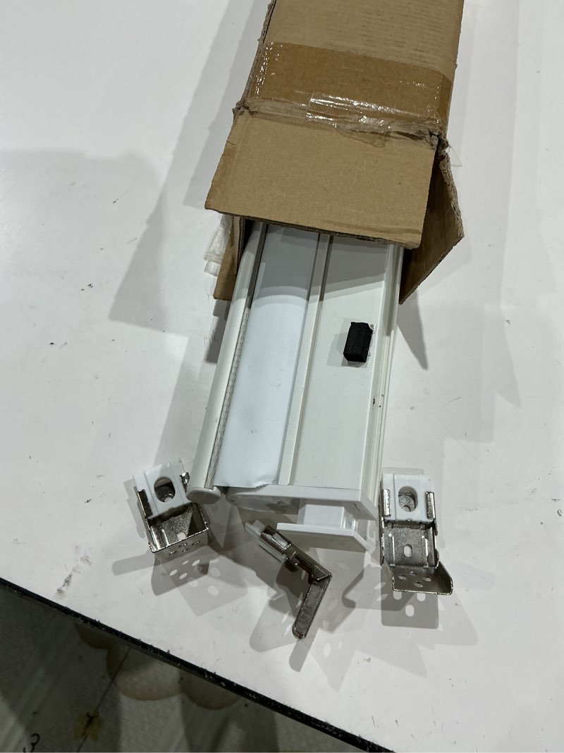 Condition photo showing As Is for motorized blinds no drill automatic blinds for windows cordless roller shades electric blinds with remote control smart blinds (white, 36.5 x 72) white 36.5"w x 72"h