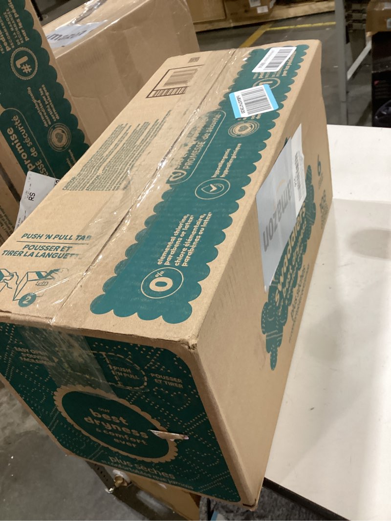Condition photo showing New/Like New for pampers swaddlers diapers, size 6 (23-44 lbs), 108 count, absorbent, keeps baby dry and comfortable, skin safe disposable baby diaper (packaging may vary) size 6 108