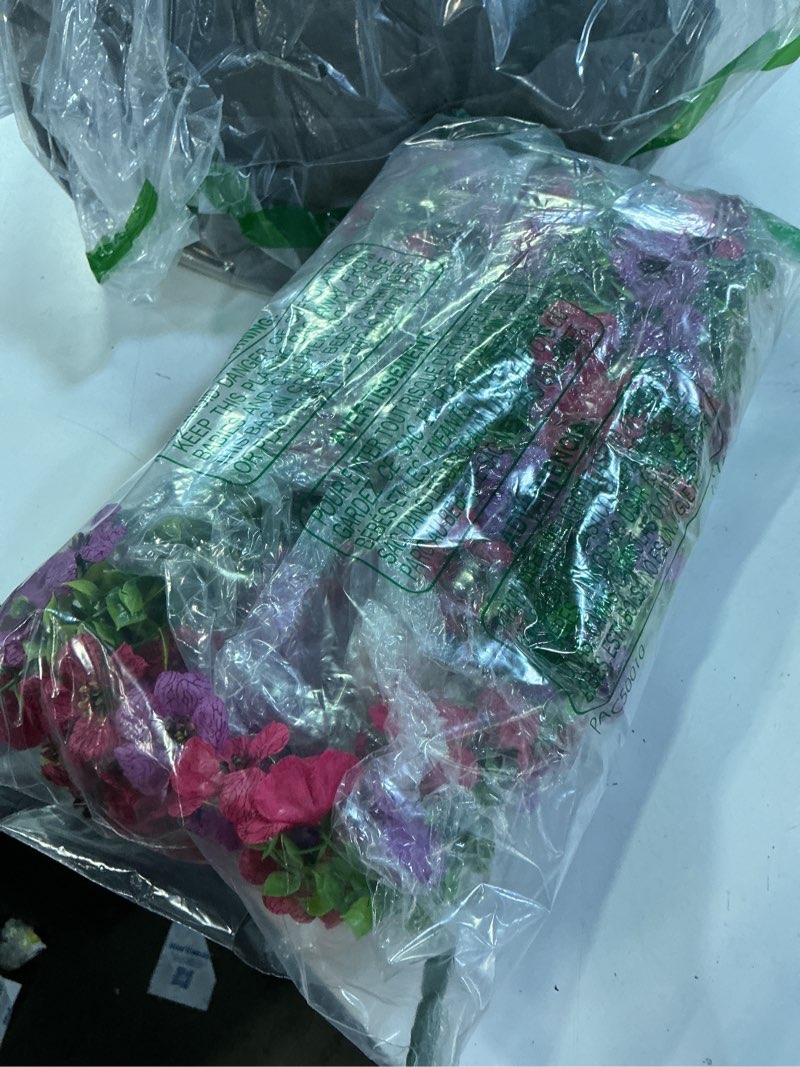 Condition photo showing Good Condition for fanfantoey artificial flowers for outdoors fake hanging decoration, realistic plants, uv & fading resistant silk flower for spring porch patio balcony planter yard fuchsia hot pink 2