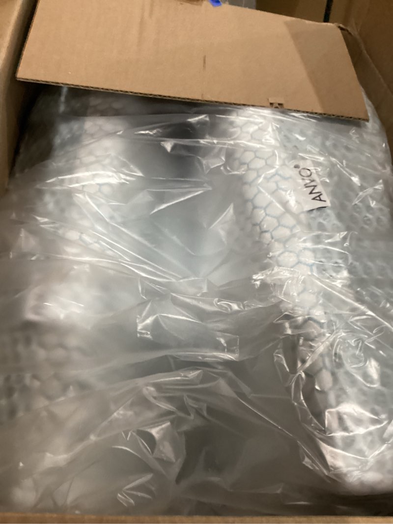 Condition photo showing Good Condition for Anvo Memory Foam Pillow, Neck Contour Cervical Orthopedic Bed Pillow for Sleeping Side Back Stomach Sleeper, Ergonomic Design for Neck and Shoulder Pain Relief, Blue White, Firm Blue White FIRM - Standard (24 x 13.4 x 4.7 inches)