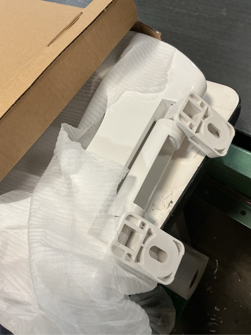 Condition photo showing As Is for american standard 5503b00b.020 transitional slow-close round front toilet seat, white modern
