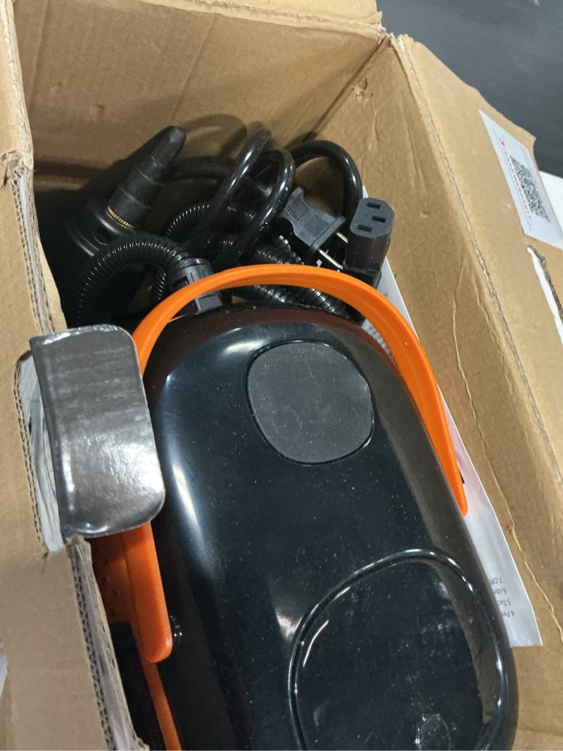 Condition photo showing Good Condition for steam cleaner for home & car-portable handheld steamer for cleaning with 3-level handle, 15s heat-up, large tank, 16 accessories - clean grease, grout, tile, floor, couch, dirt, furniture orange