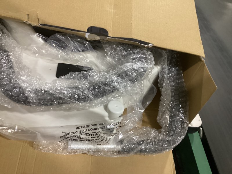 Condition photo showing New/Like New for drive medical 2-in-1 raised toilet seat with removable padded arms - elevated bathroom safety support - secure locking attachment - easy height assistance - durable plastic construction standard