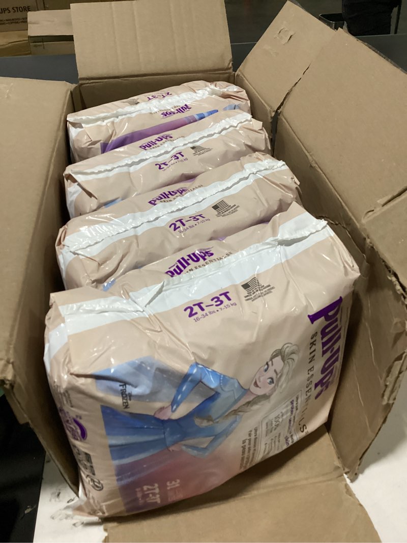 Condition photo showing New/Like New for pull-ups girls' skin essentials potty training pants, training underwear, 2t-3t (16-34 lbs), 124 ct (4 packs of 31) 2t-3t 124