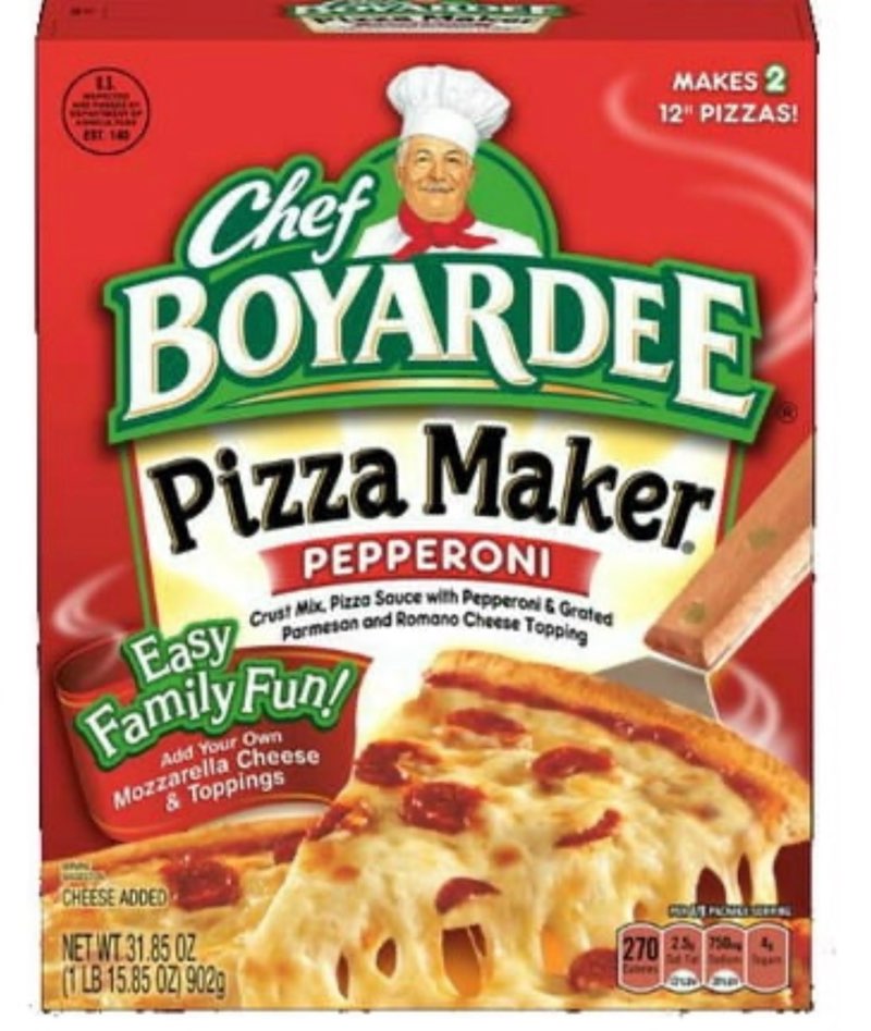 ((Best By/Nov/21/2025))Chef Boyardee Pepperoni Pizza Maker, 31.85 oz, 6 Pack