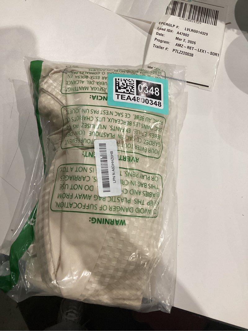 Condition photo showing As Is for MIYE Pleated Waffle Weave Bed Skirt, Tailored Dust Ruffle 12 Inch Drop Easy Fit, Machine Washable,No Split Corners (Light Beige, Twin - 12" Drop) Light Beige Twin - 12" Drop