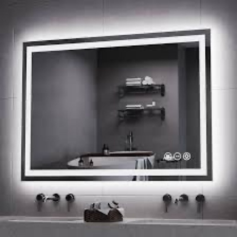 zeerry led bathroom mirror 24x40 inch anti-fog bathroom mirror with lights, wall mounted lighted van