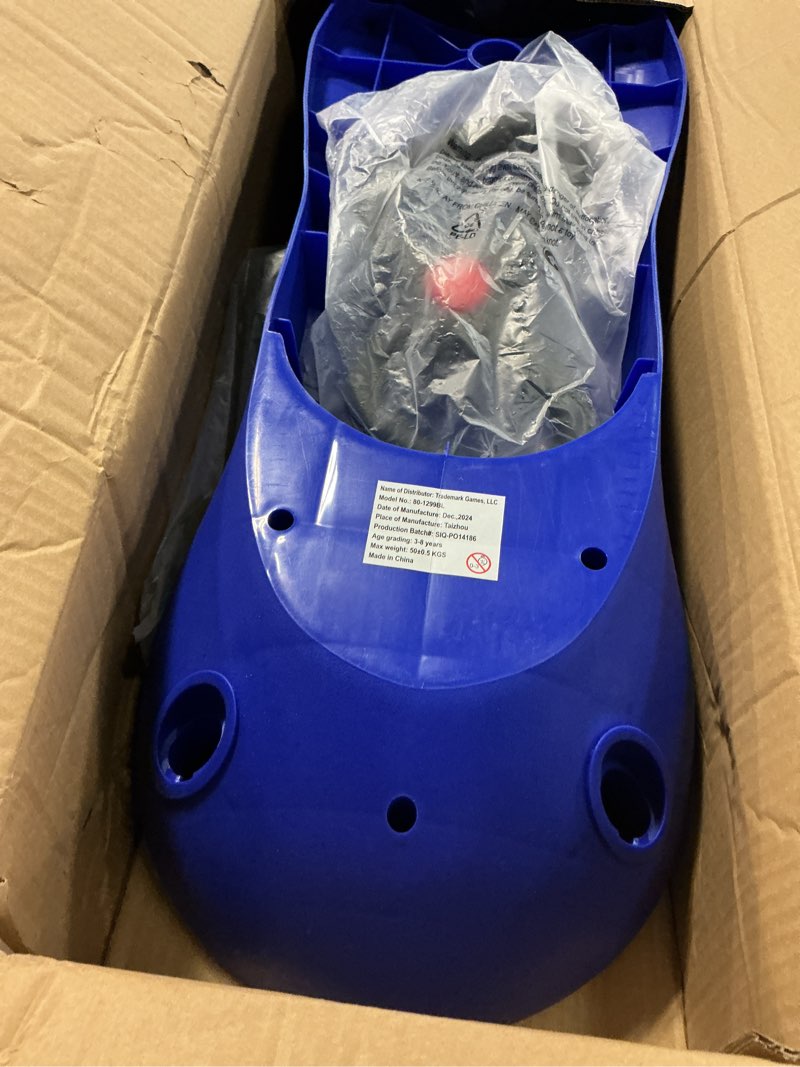 Condition photo showing As Is for wiggle car - ride on toy for ages 3 and up - toddler ride on toys with no batteries, gears, or pedals just twist, wiggle, and go by lil’ rider (blue and black)