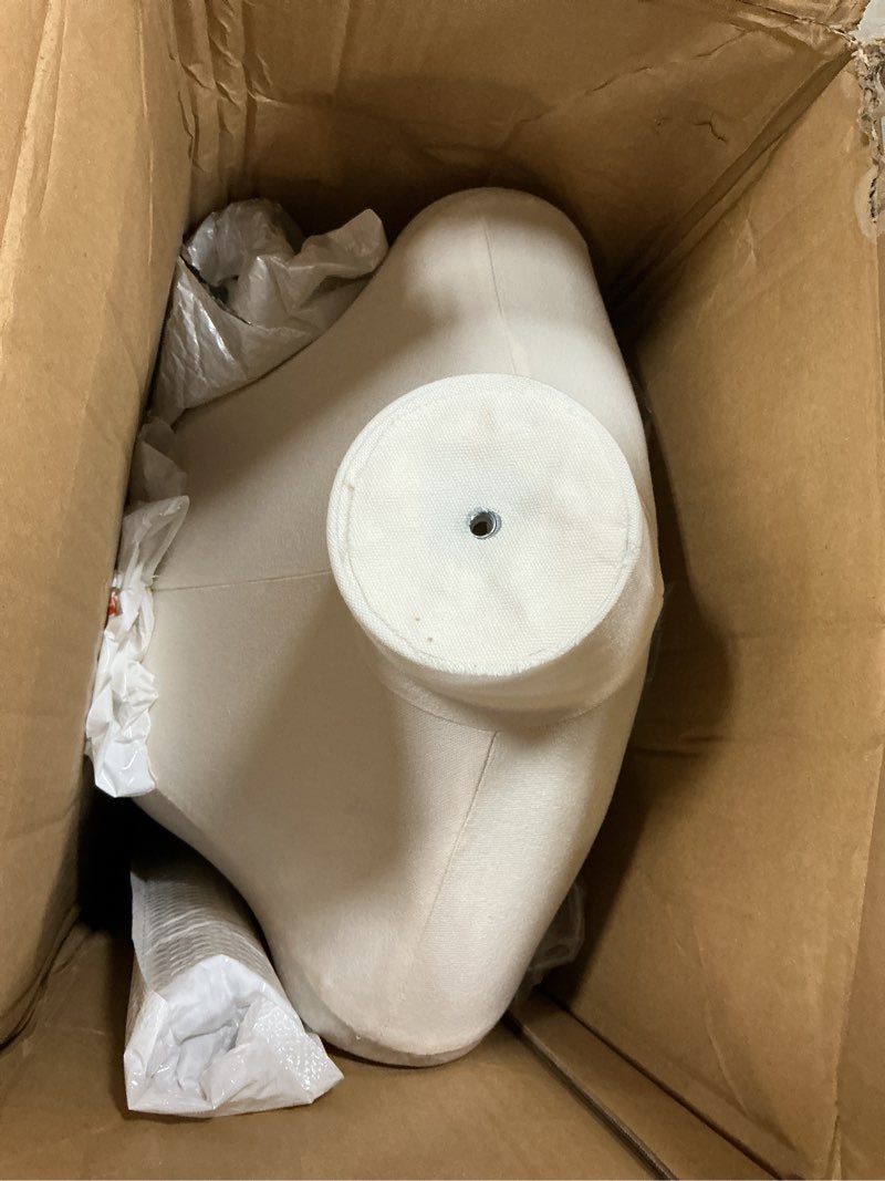 Condition photo showing Good Condition for easehome dress form mannequin torso, 43-73 inch height adjustable female manikin body clothing display with metal bracket and rectangular base for sewing dress display,beige