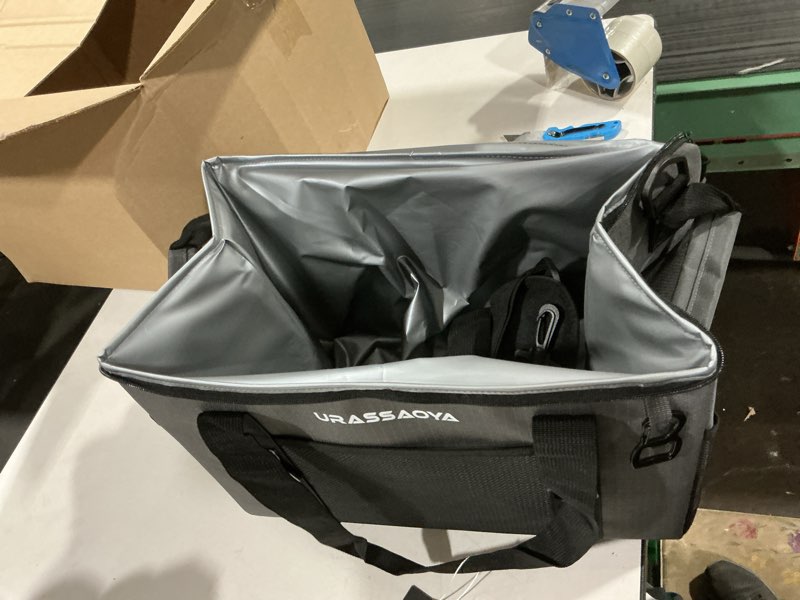 Condition photo showing Good Condition for [2026 updated] 50 can collapsible soft cooler bag with hard pp lid, leakproof insulated cooler with quick-access top hatch, bottle opener & mini table for beach, camping, travel charcoal gray