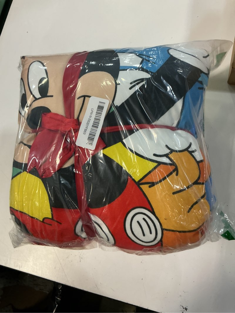 Condition photo showing Good Condition for jay franco kids slumber bag and pillow - 54 x 27 inch comfy indoor sleeping bag for school and sleepovers, 2 piece set, multi - mickey mouse