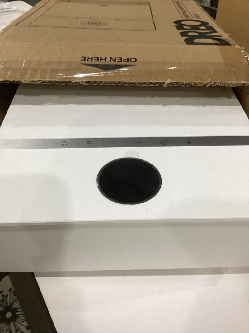 Condition photo showing As Is for dreo smart wall heater, ip24 electric ptc space heaters for indoor use, 30° oscillation, adjustable thermostat, remote control, works with alexa, 24h timer, easy-mounted for office, bedroom, home white standard