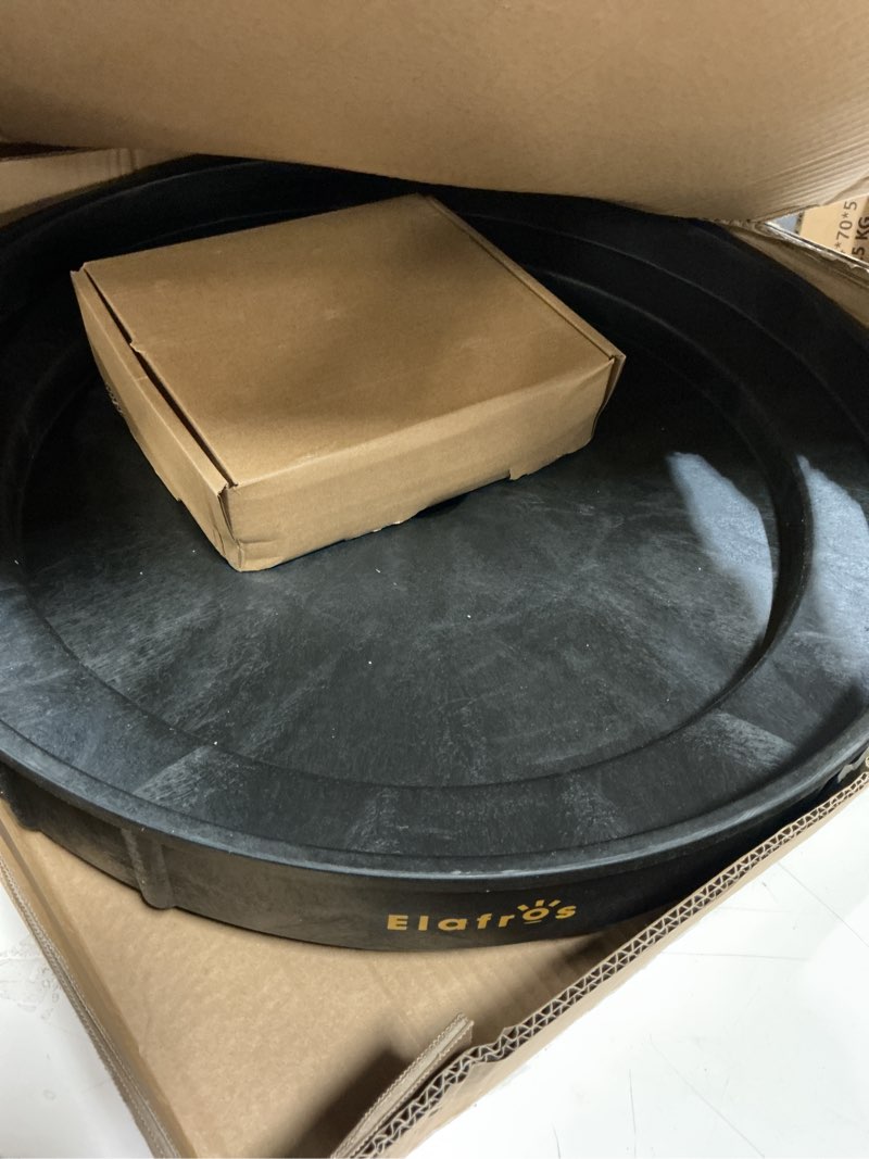 Condition photo showing Good Condition for ELAFROS 30 Gallon and 55 Gallon Heavy Duty Plastic Drum Dolly – Durable Plastic Drum Cart 900 lb. Capacity- Barrel Dolly with 5 Swivel Casters Wheel,Black 1 Pack Black