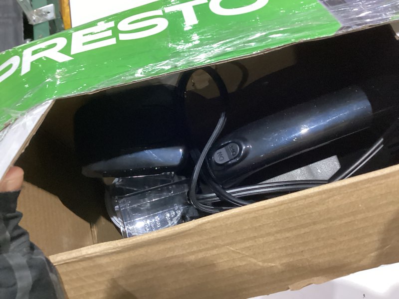 Condition photo showing As Is for presto 02970 professional saladshooter electric slicer/shredder, black,1 count 1 size shredder