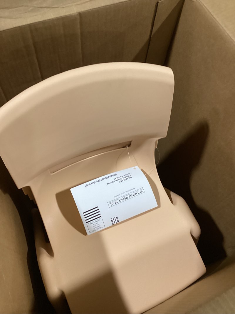 Condition photo showing Good Condition for (ONLY 6 Chairs)Flash Furniture Adjustable Classroom Activity Table with 6 Stackable Chairs, Rectangular Plastic Activity Table for Kids, 24\" W x 48\" L, Natural