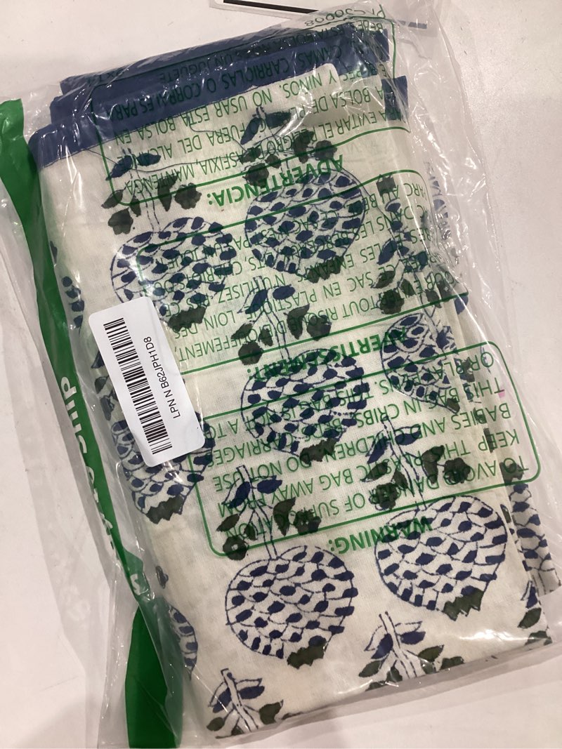 Condition photo showing Good Condition for ATOSII Roma Blue 100% Cotton Fall Cloth Designer Dinner Napkins, Handblock Print, Washable Durable Linen for Everyday Use Wedding Parties Outdoors Christmas Thanksgiving I 20 X 20 Inches I Set of 4 Roma Blue 20" x 20" (Set of 4)