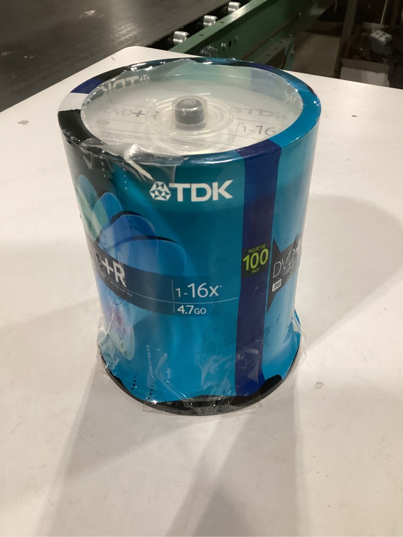 Condition photo showing New/Like New for TDK 16X DVD+R 100PK Spindle